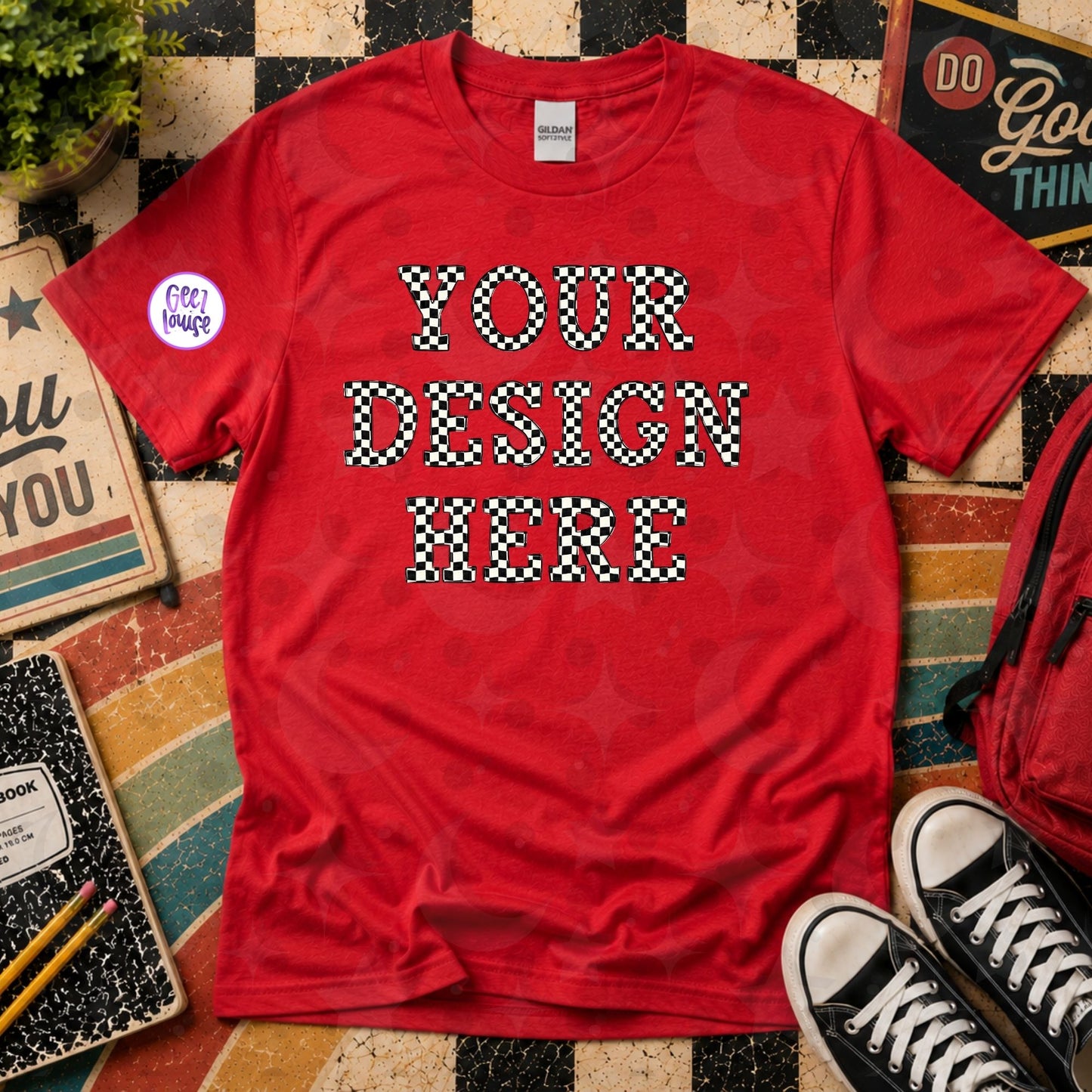 Back to School Retro Blank T-Shirt Mockups | 9 Shirt Colors | Individual or Bundle | Lifetime Mockup Drive | Digital Download