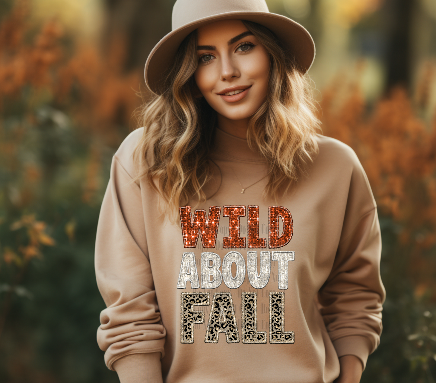 Wild About Fall | Leopard & Glitter Autumn Digital Design