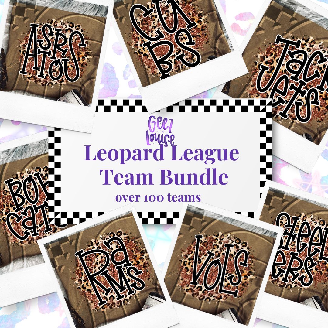 Leopard League Game Day Digital Design Bundle – Over 100 Teams