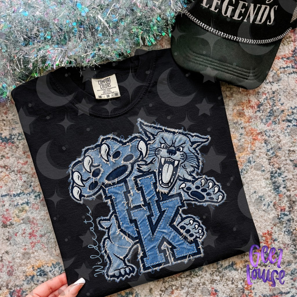 SEC Team Mascots | Frayed Blue Jean Denim Applique PNG Designs