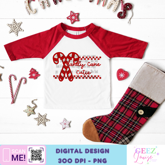 candy cane cutie Christmas - Digital Download- PNG