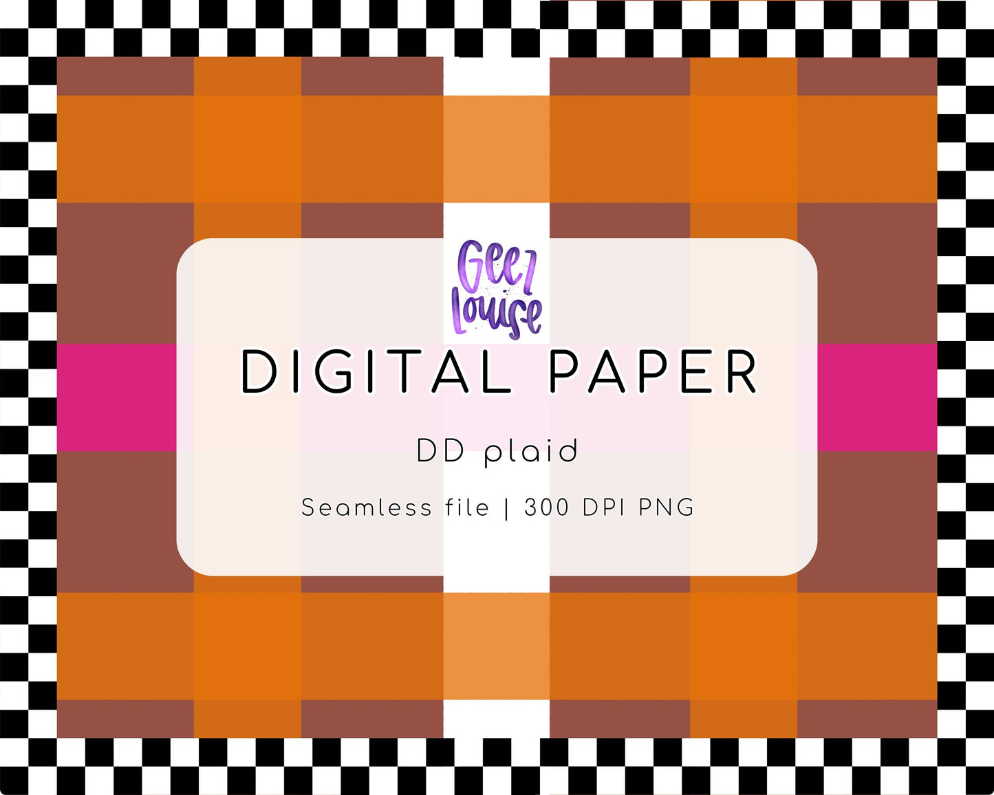 DD Plaid Digital Paper | Seamless Plaid PNG | 300 DPI | July 26 No FOMO Drive