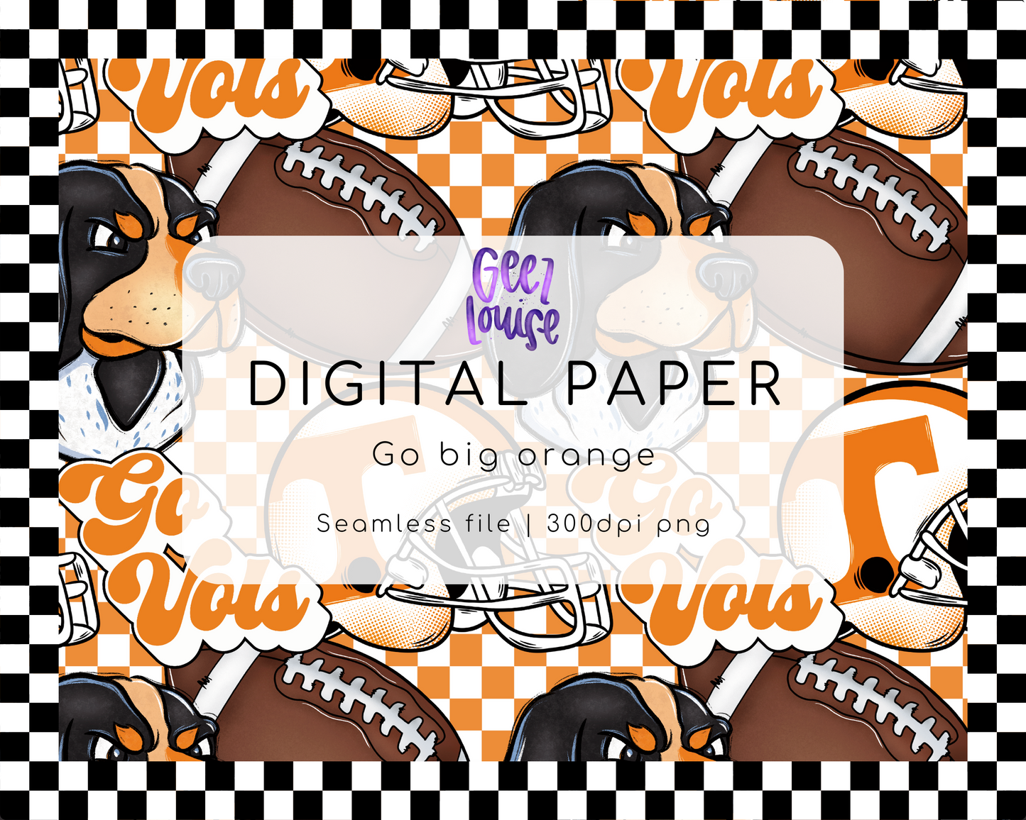Go Big Orange – Tennessee Vols Digital Paper