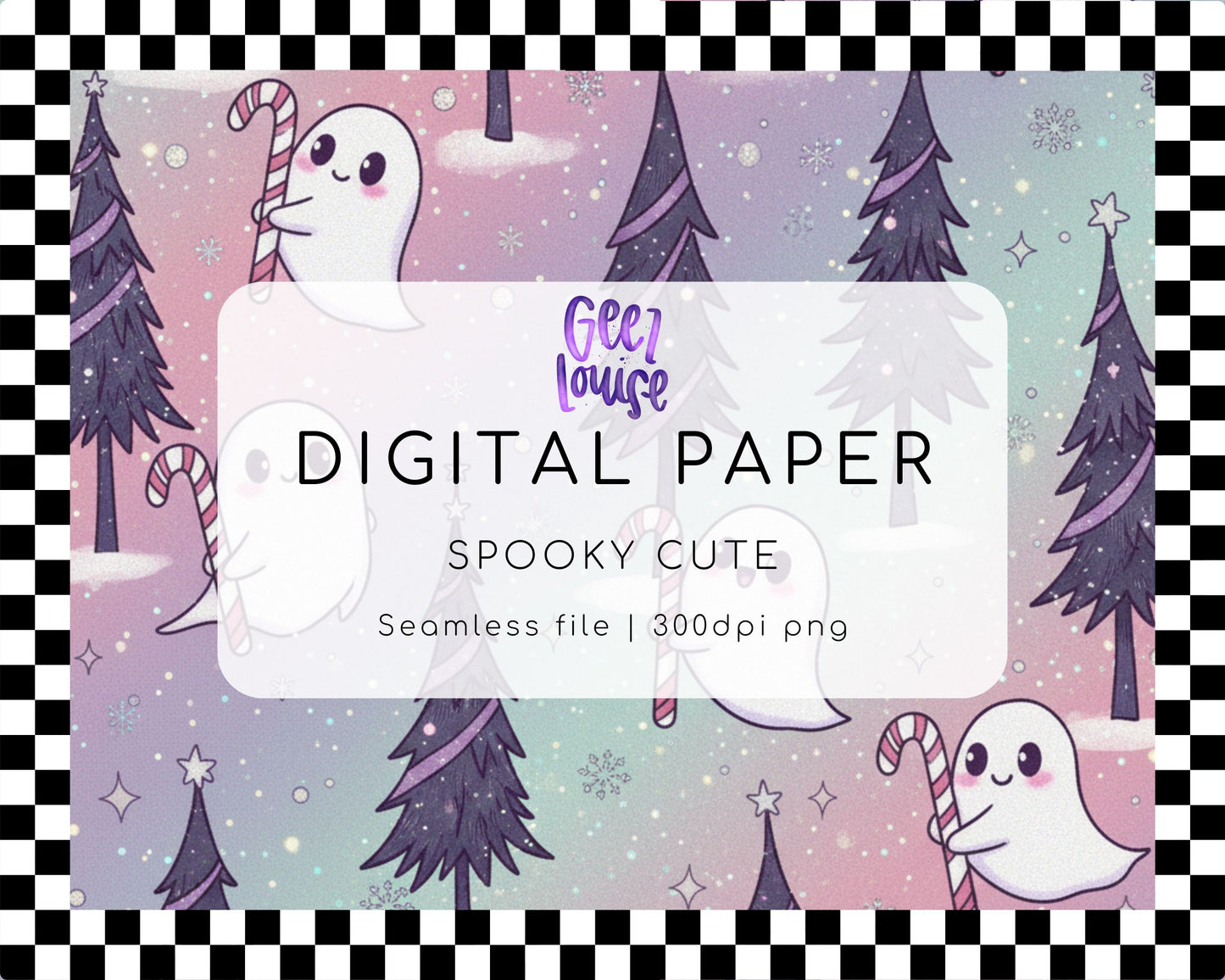 Spooky Cute Digital Paper (Seamless PNG)