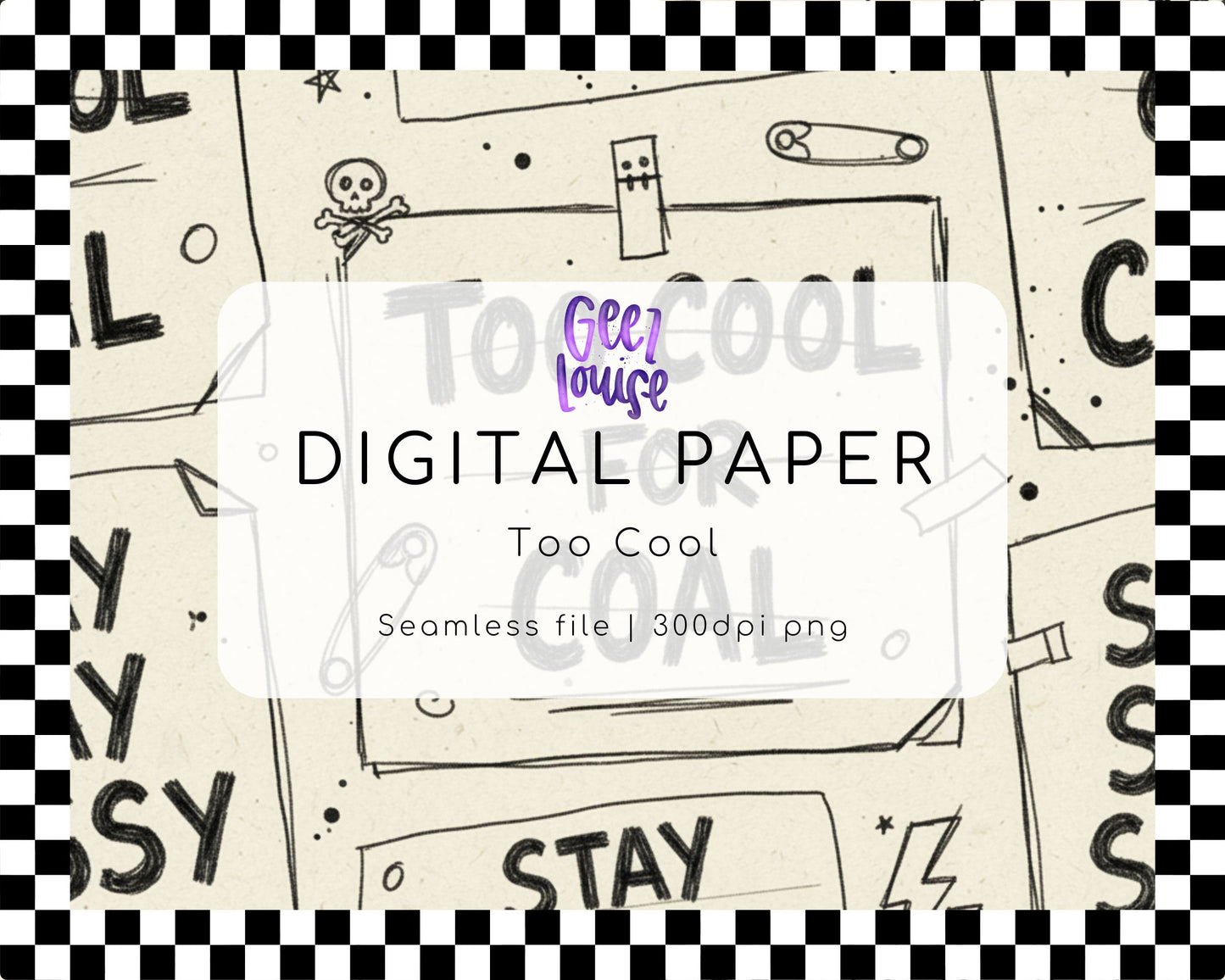 Too Cool – Seamless Digital Paper (300dpi PNG)