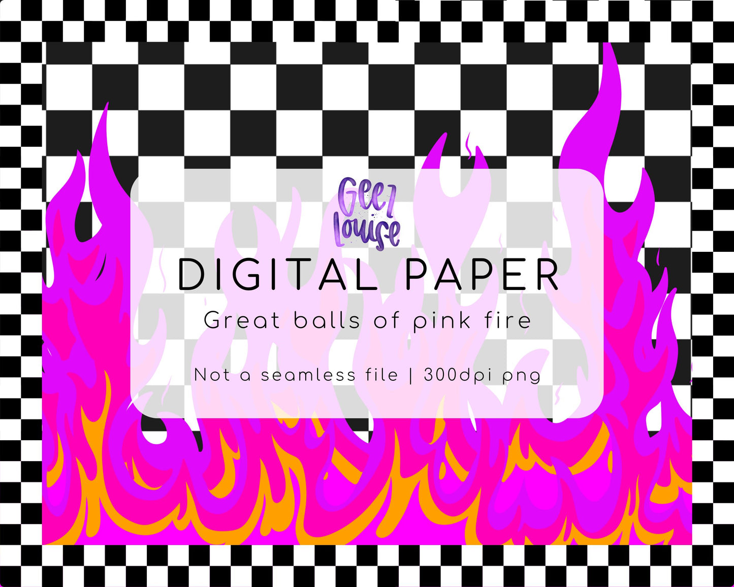 Great Balls of Pink Fire background digital paper- Digital Download- PNG