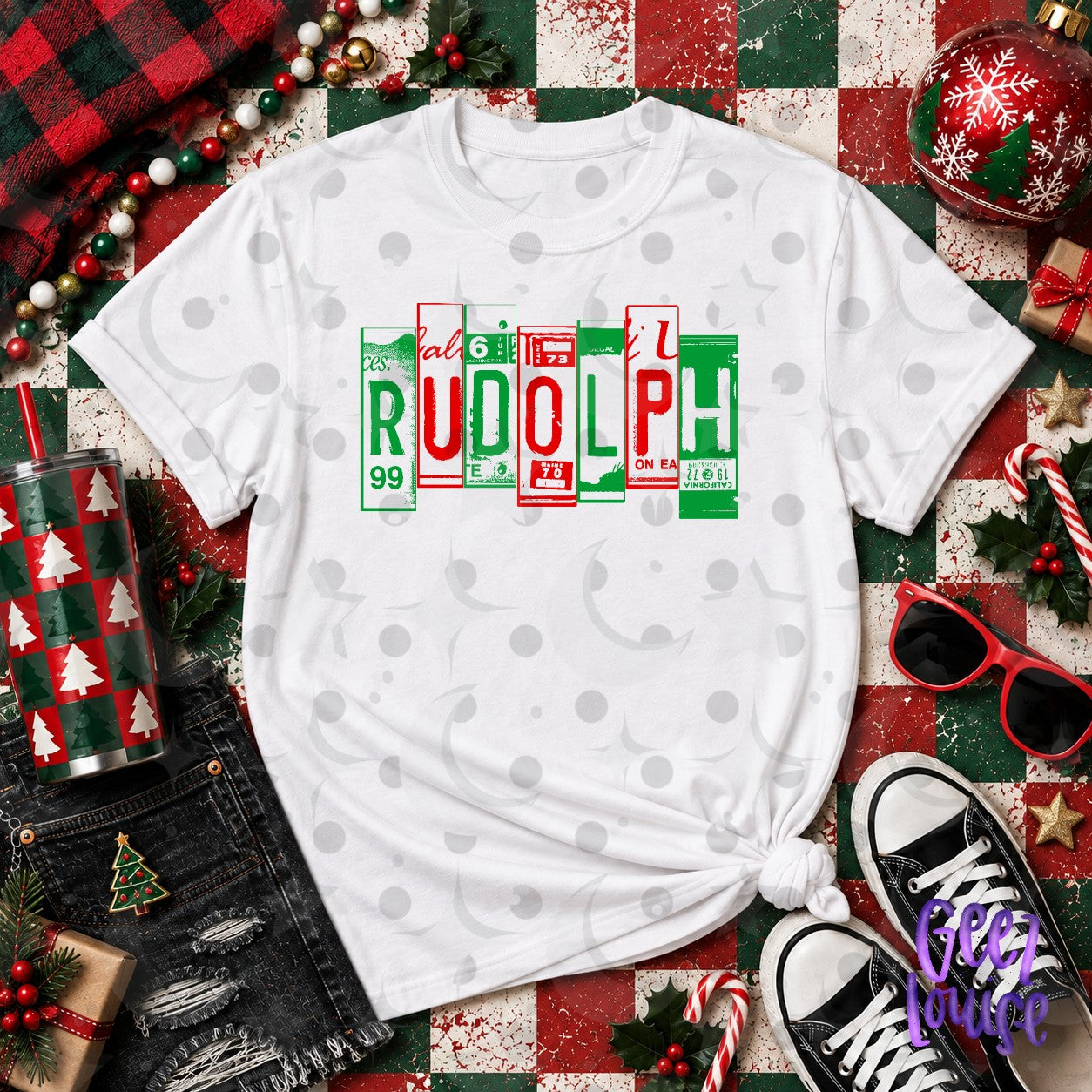 Rudolph License Plate Christmas PNG