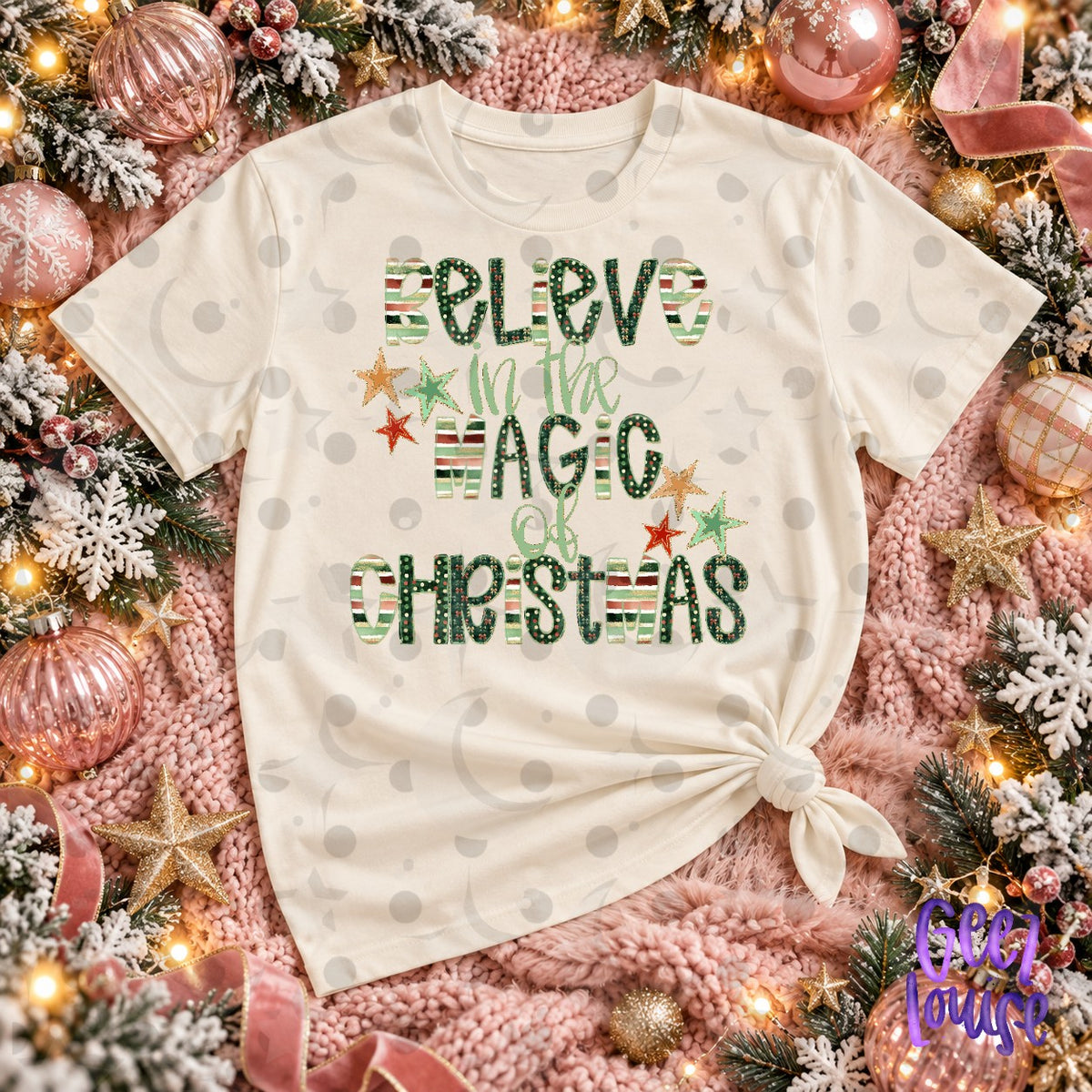 Believe in the Magic of Christmas PNG | Retro Christmas Shirt Design | Holiday Digital Download
