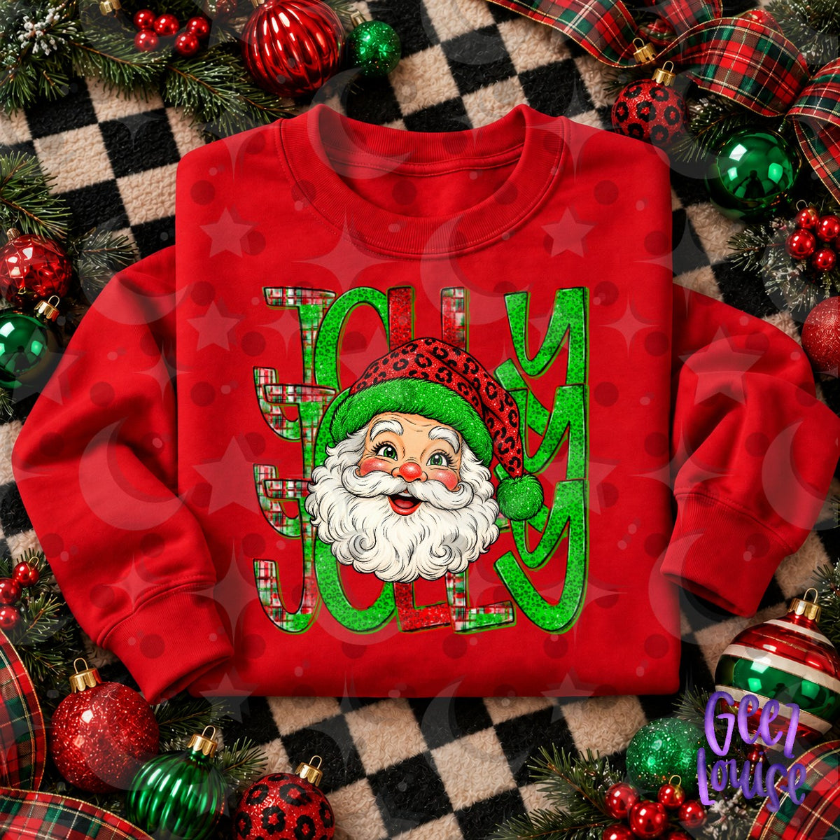 Jolly Jolly Christmas PNG Design | Retro Santa Holiday Graphic