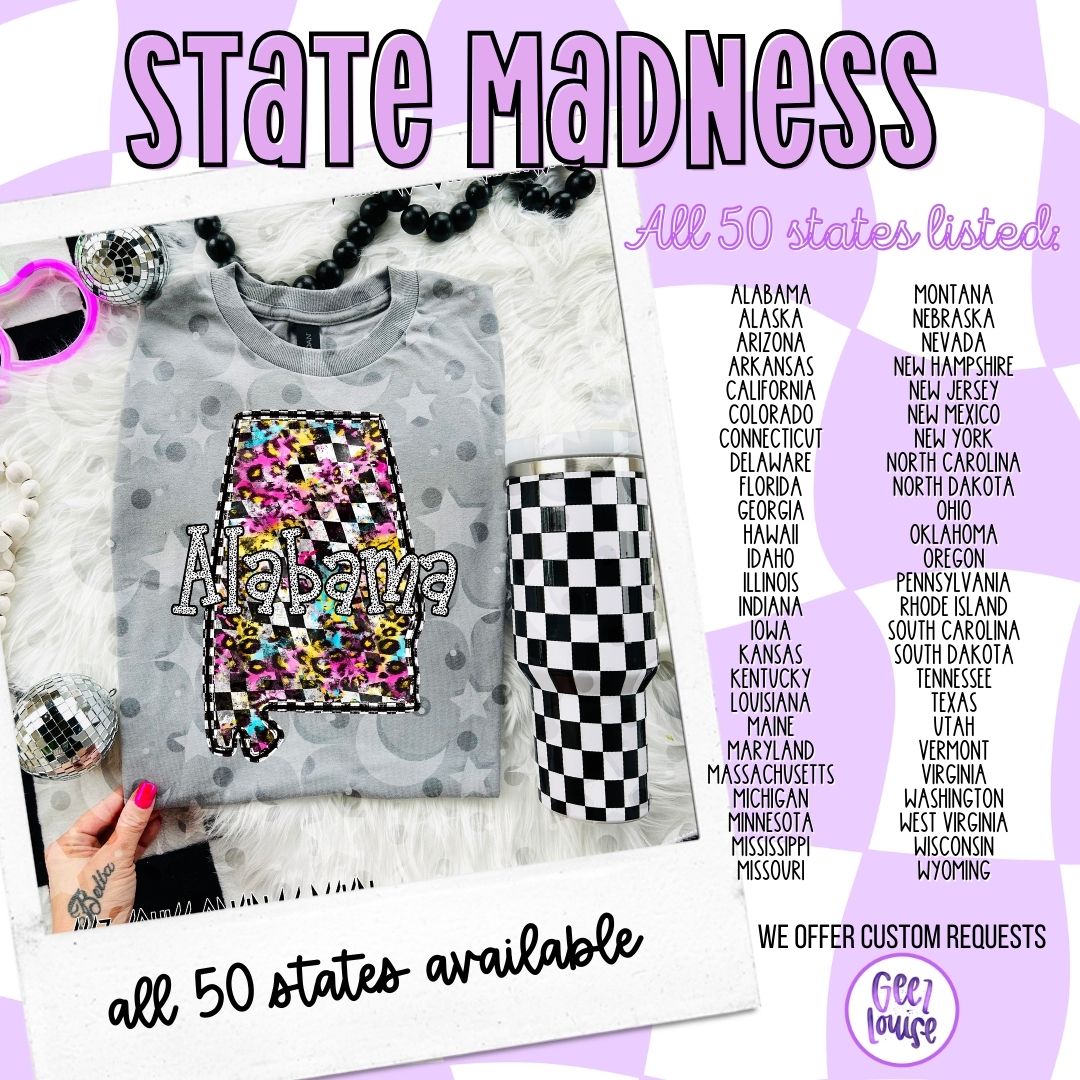 State Madness Digital Design – All 50 States + Bundle Option