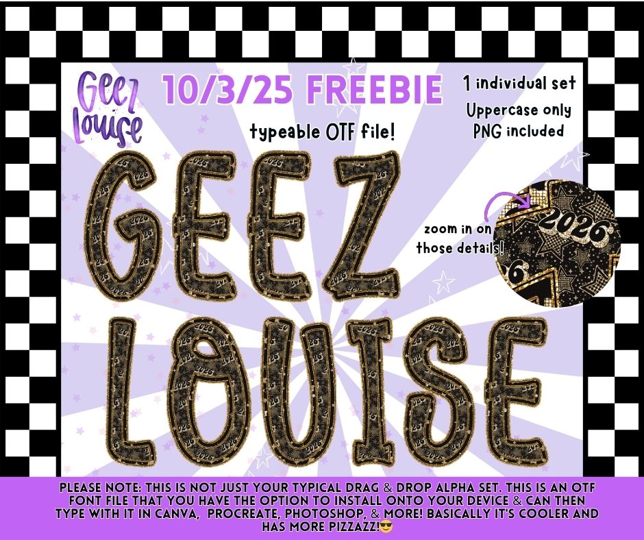 Freebie options- October 3rd - all exclusive