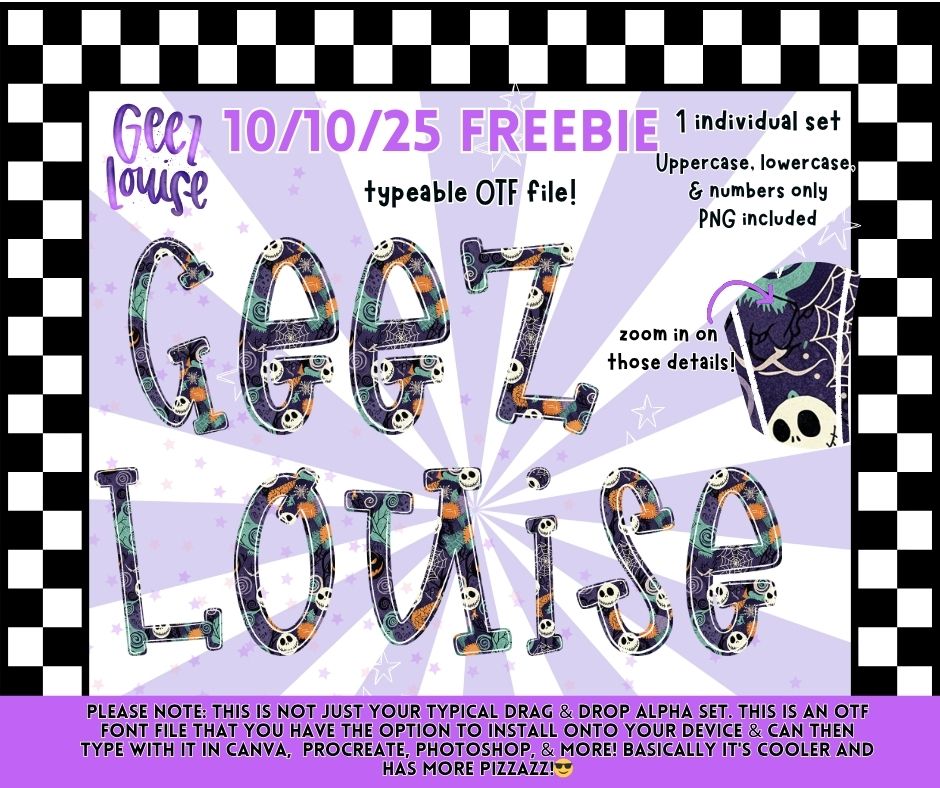 Freebie options- October 10th - all exclusive