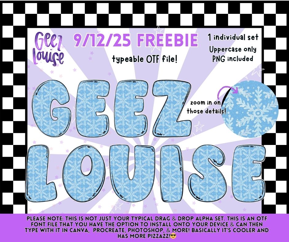 Freebie options- September 12th - all exclusive