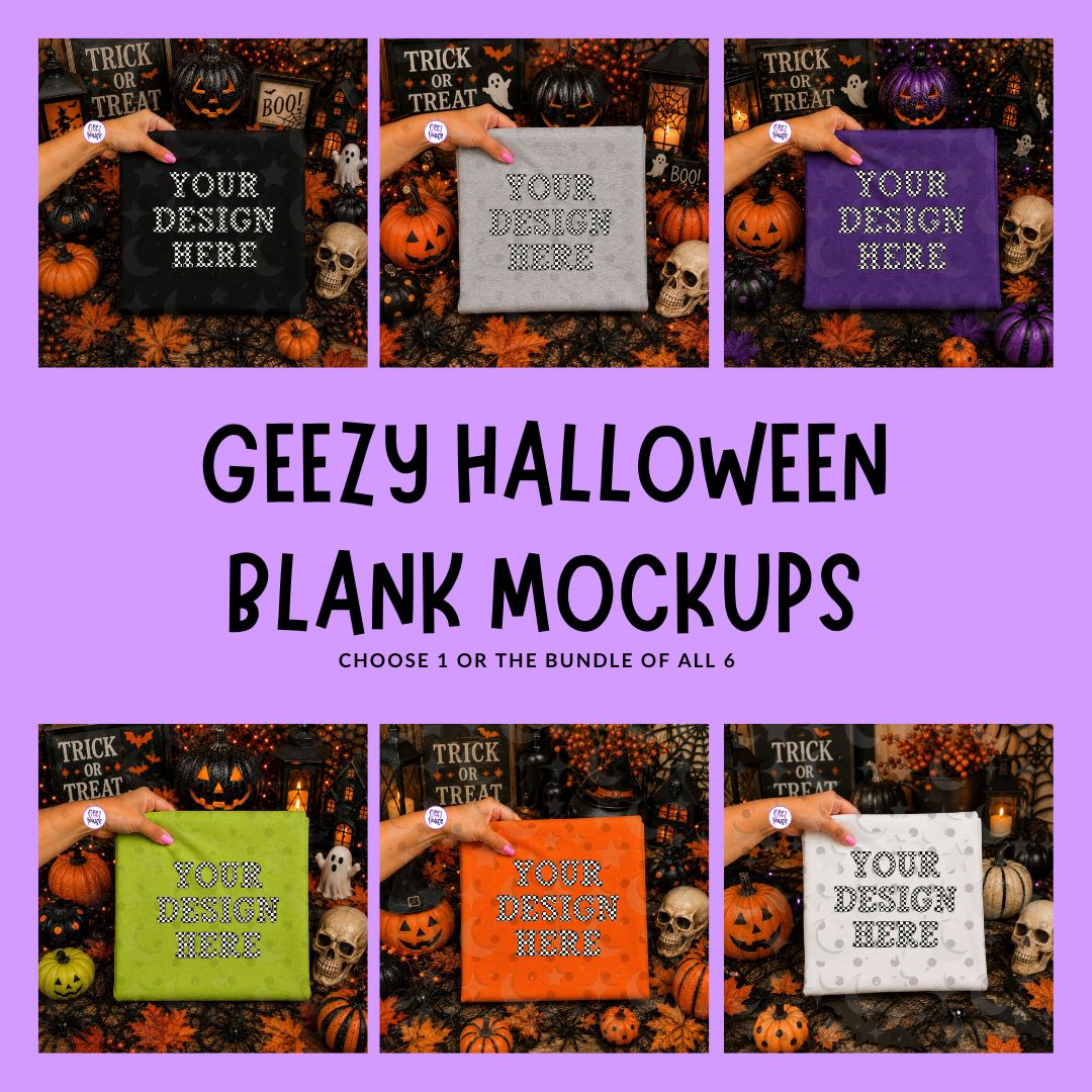 Geezy Halloween Blank Mockups | Individual or Bundle | Lifetime Blank Mockup Drive
