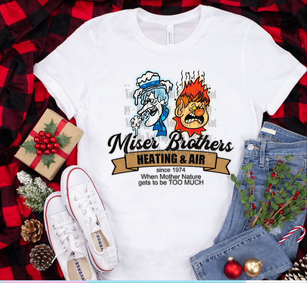 Miser Brothers Heating & Air Digital Design | Vintage Christmas Movie PNG