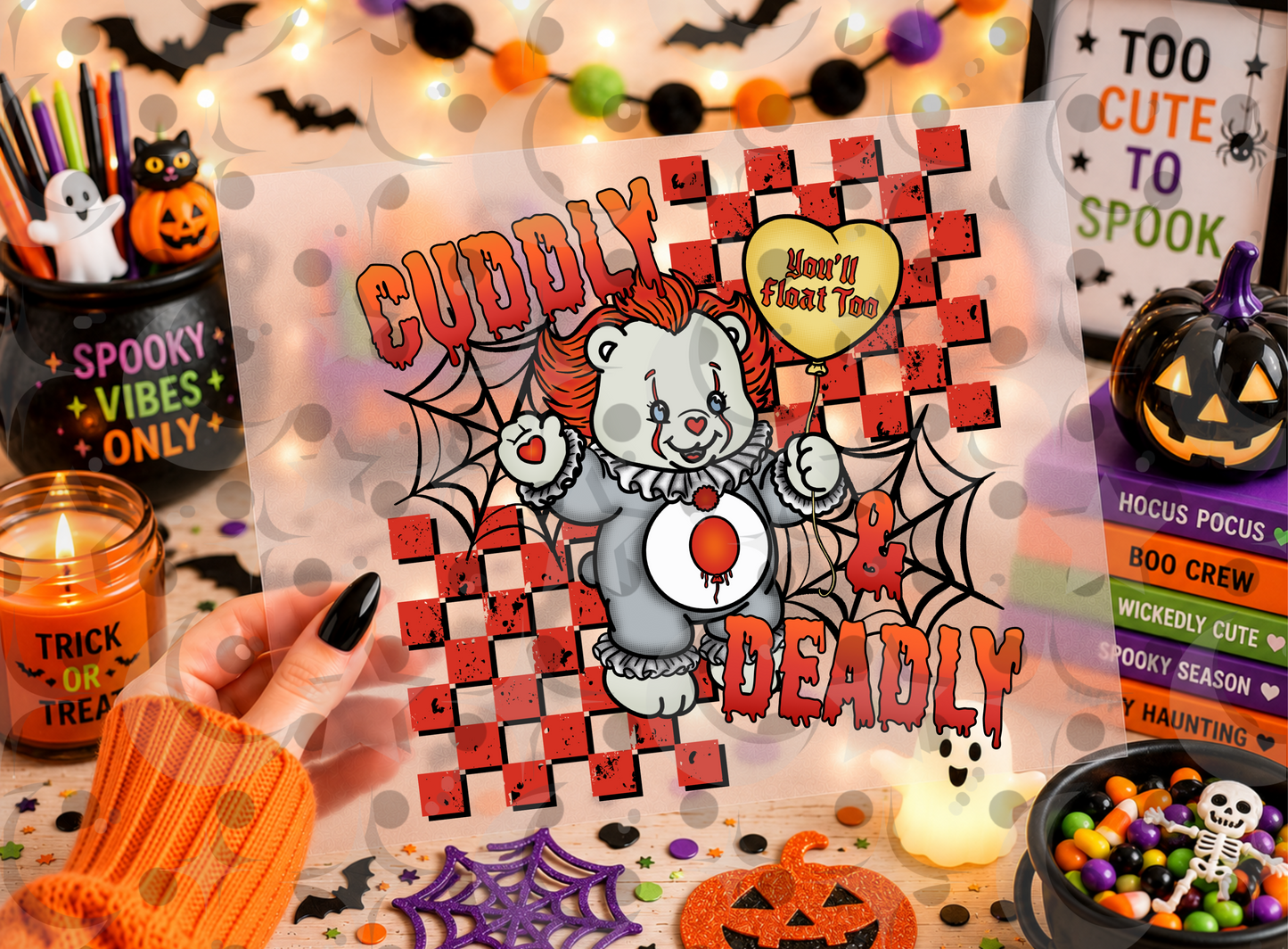 Cuddly Deadly PNG | Horror Clown Bear Halloween Shirt Design | July 26 No FOMO Drive