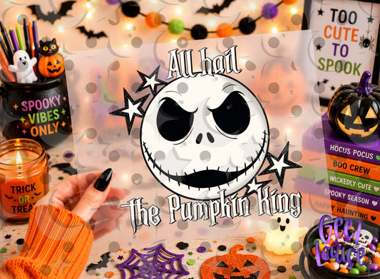 All Hail the Pumpkin King Halloween PNG | Spooky Skull Halloween Sublimation Design | Gothic Digital Download | July 26 No FOMO Drive