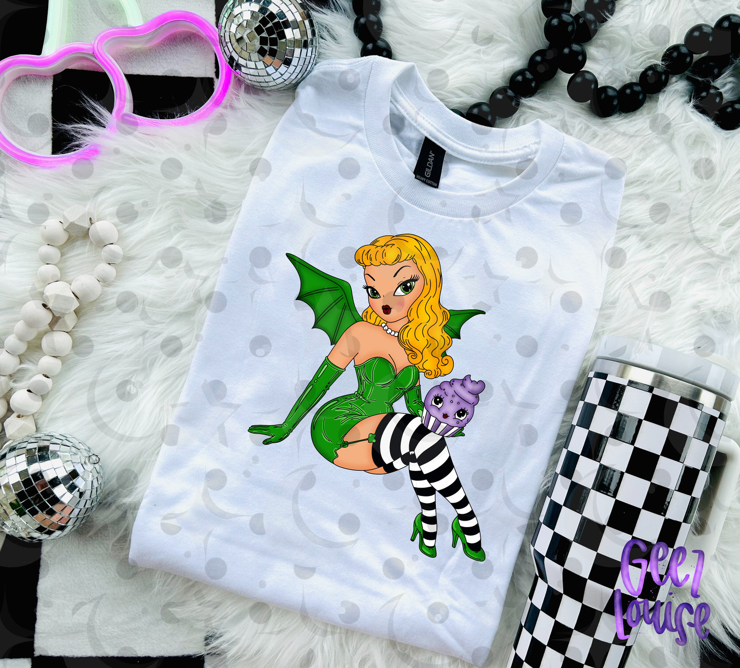 Retro Bat Girl Pinup PNG | Halloween Pinup Girl Design | Multiple Color Options