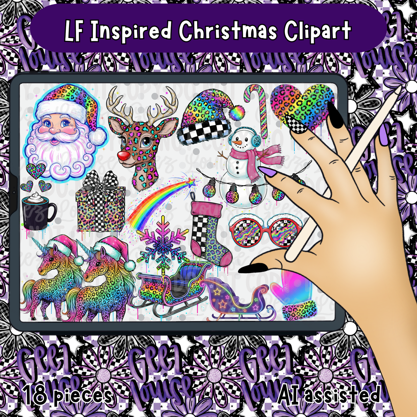 LF-90's Vibe Christmas Clipart Set