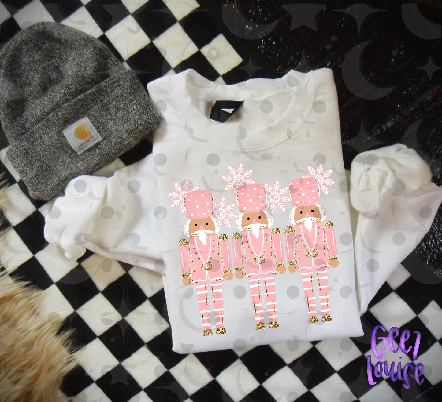 Pink Nutcracker Trio PNG | Girly Christmas Nutcracker Design