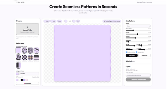 Geezy Seamless Pattern Generator | Create Repeat Digital Papers in Seconds