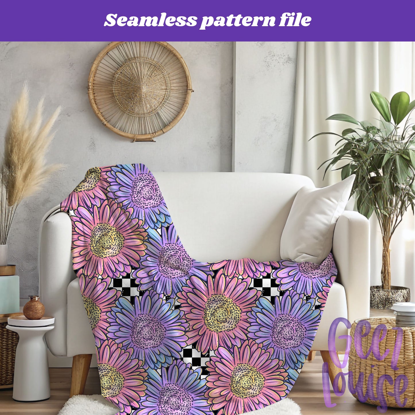 Pastel Floral Seamless Digital Paper – 300 DPI PNG