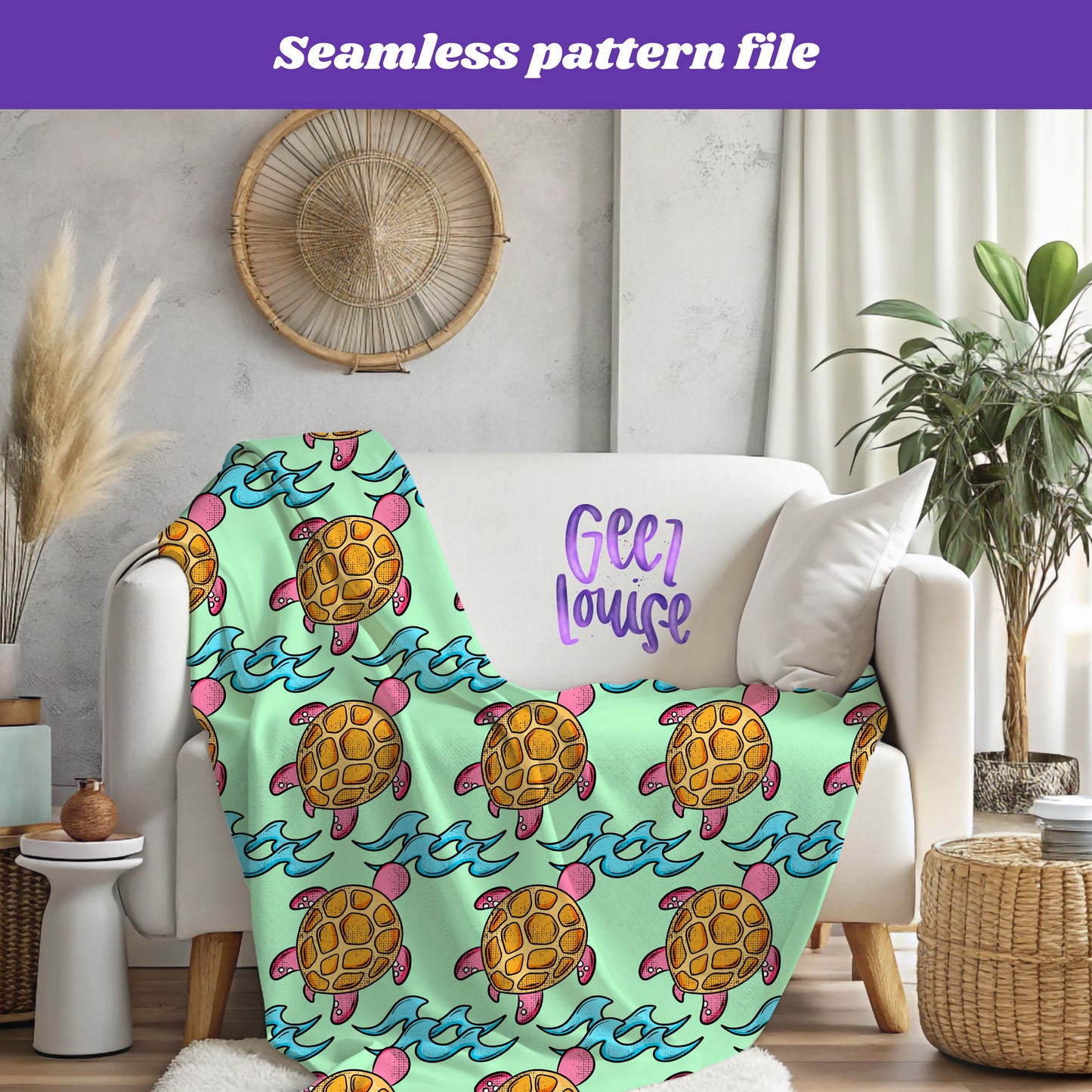 Turtles – Seamless Digital Paper for Summer and Beach Vibes
