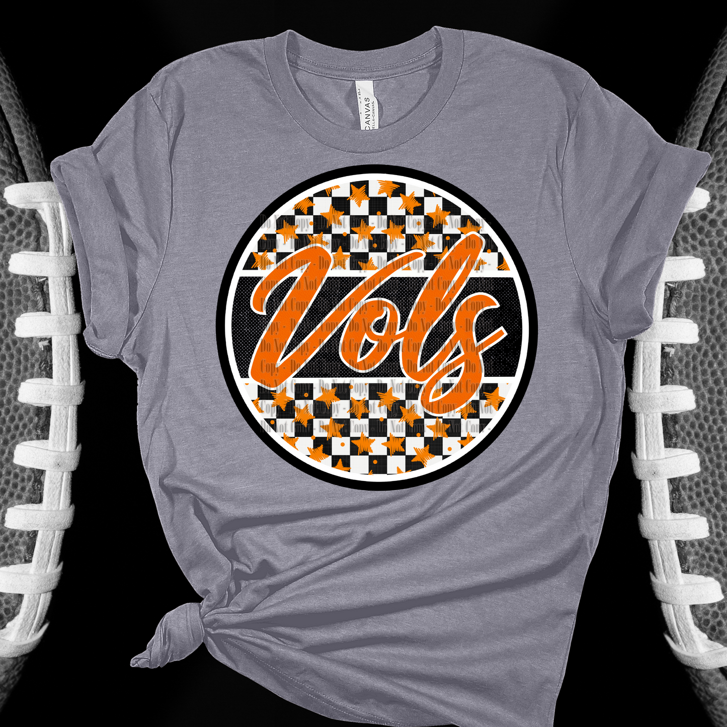 Vols Checkerboard Star Circle Digital Design