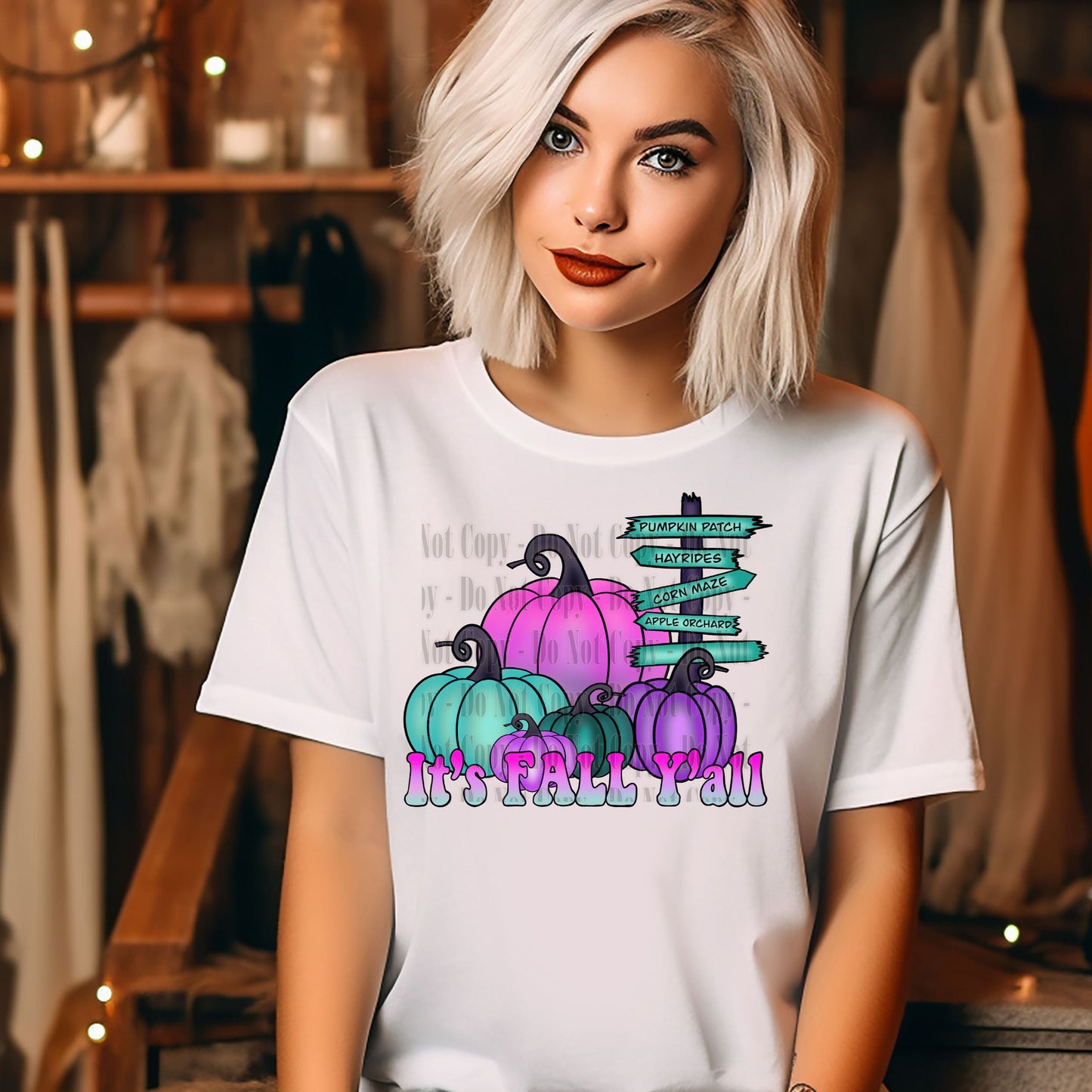 It’s Fall Y’all | Pastel Pumpkin Fall Sign Digital Design