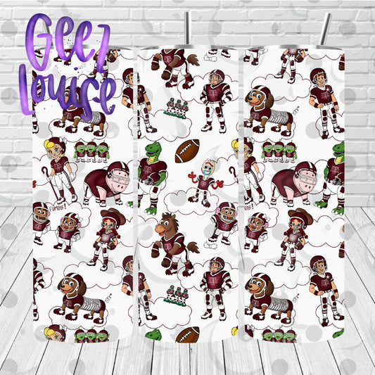 You’ve Got a Fan in Me Skinny Tumbler Football PNG | Maroon College Football Design | September 26 No FOMO
