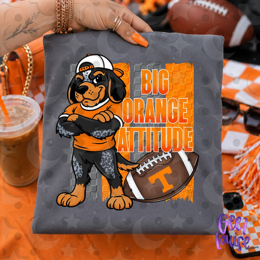 Big Orange Attitude Tennessee Football PNG Design