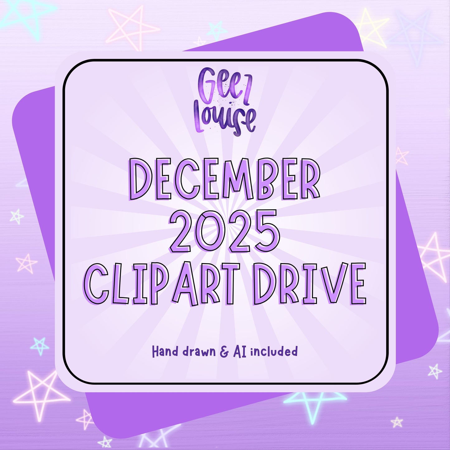 Preorder- December 25 Monthly Drives – Engagement, Clipart, Designs, Alpha/OTF, and Seamless/Paper
