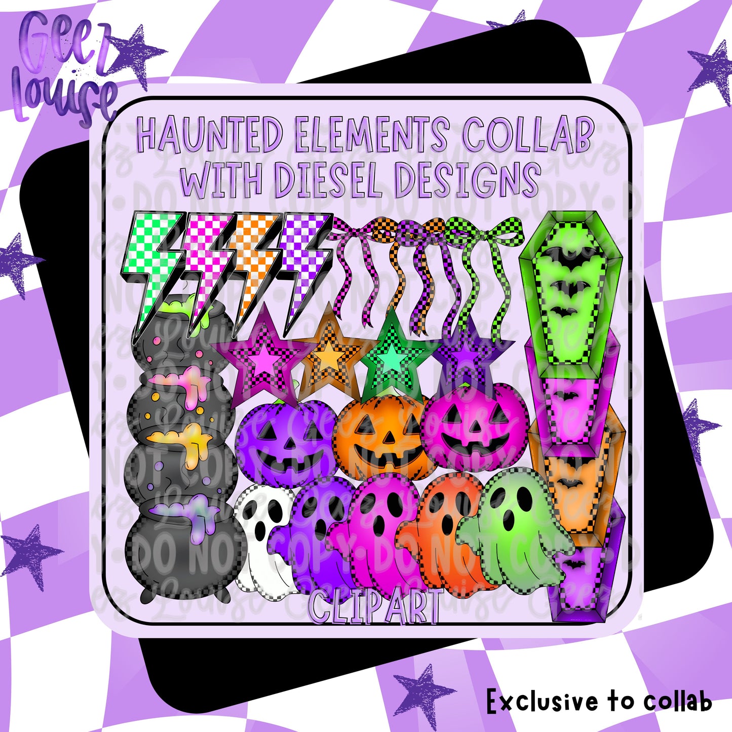 Haunted Elements Collab – Limited Edition Halloween Design Bundle (Diesel Designs x Geez Louise)