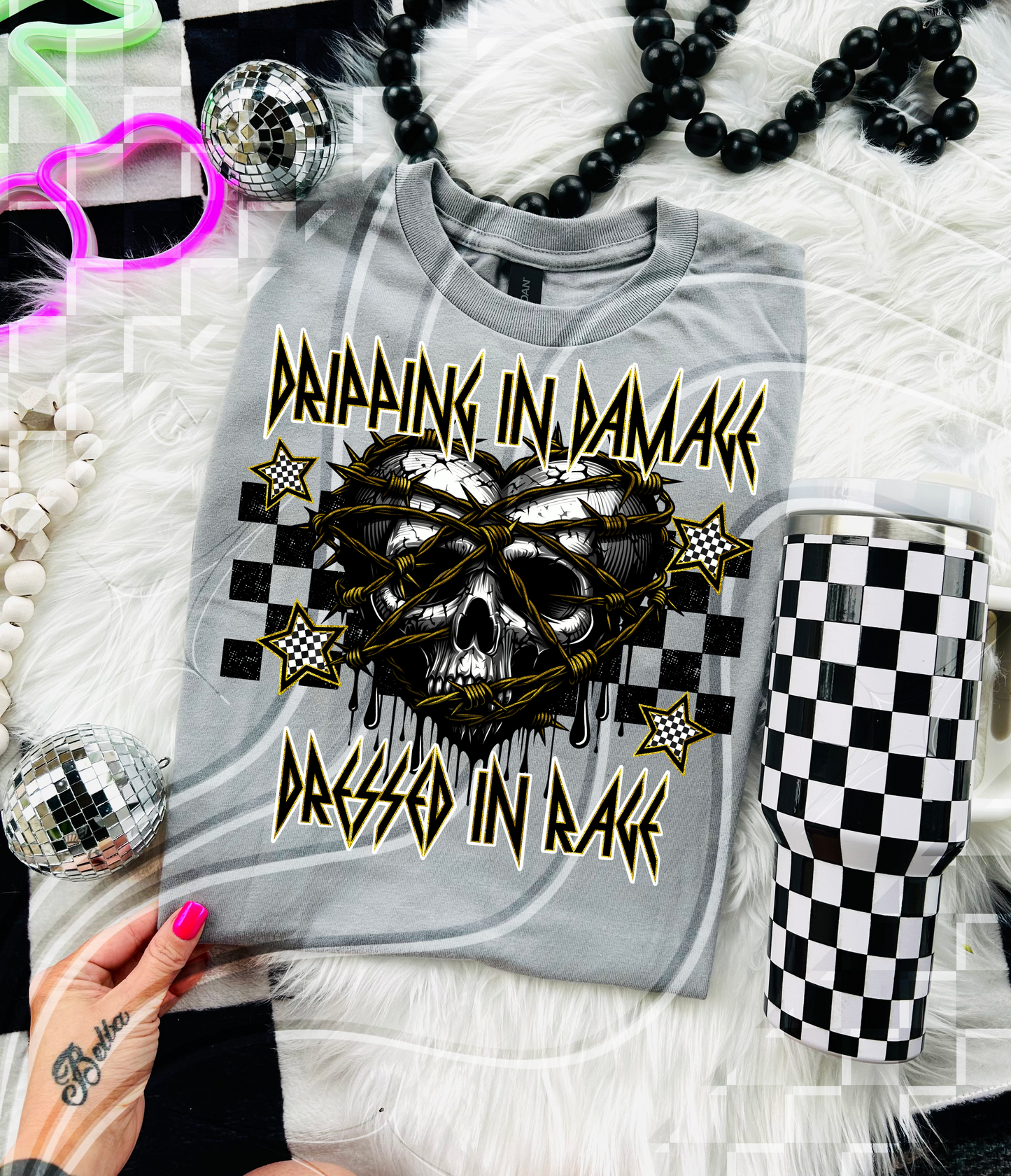 Dripping in Damage PNG – Dressed in Rage Skull