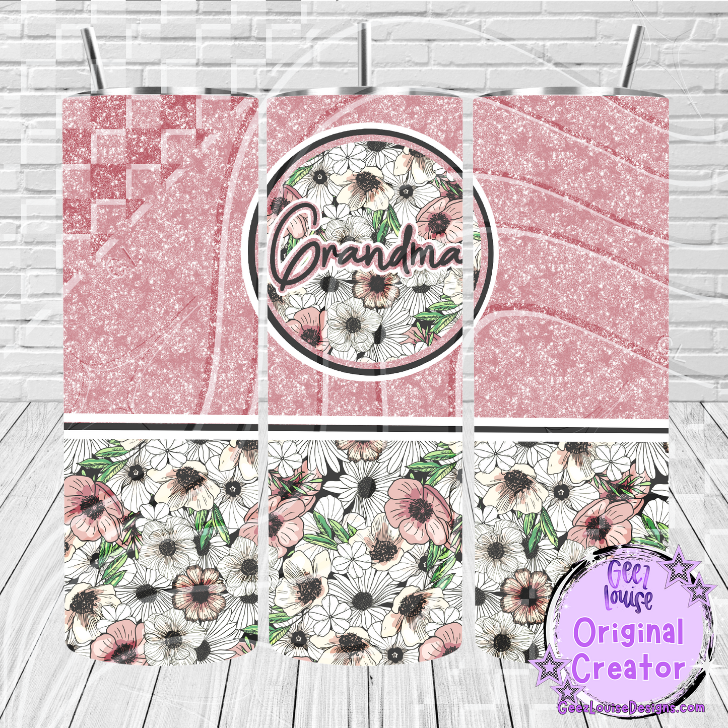 Floral Family tumbler wrap - Digital Download- PNG