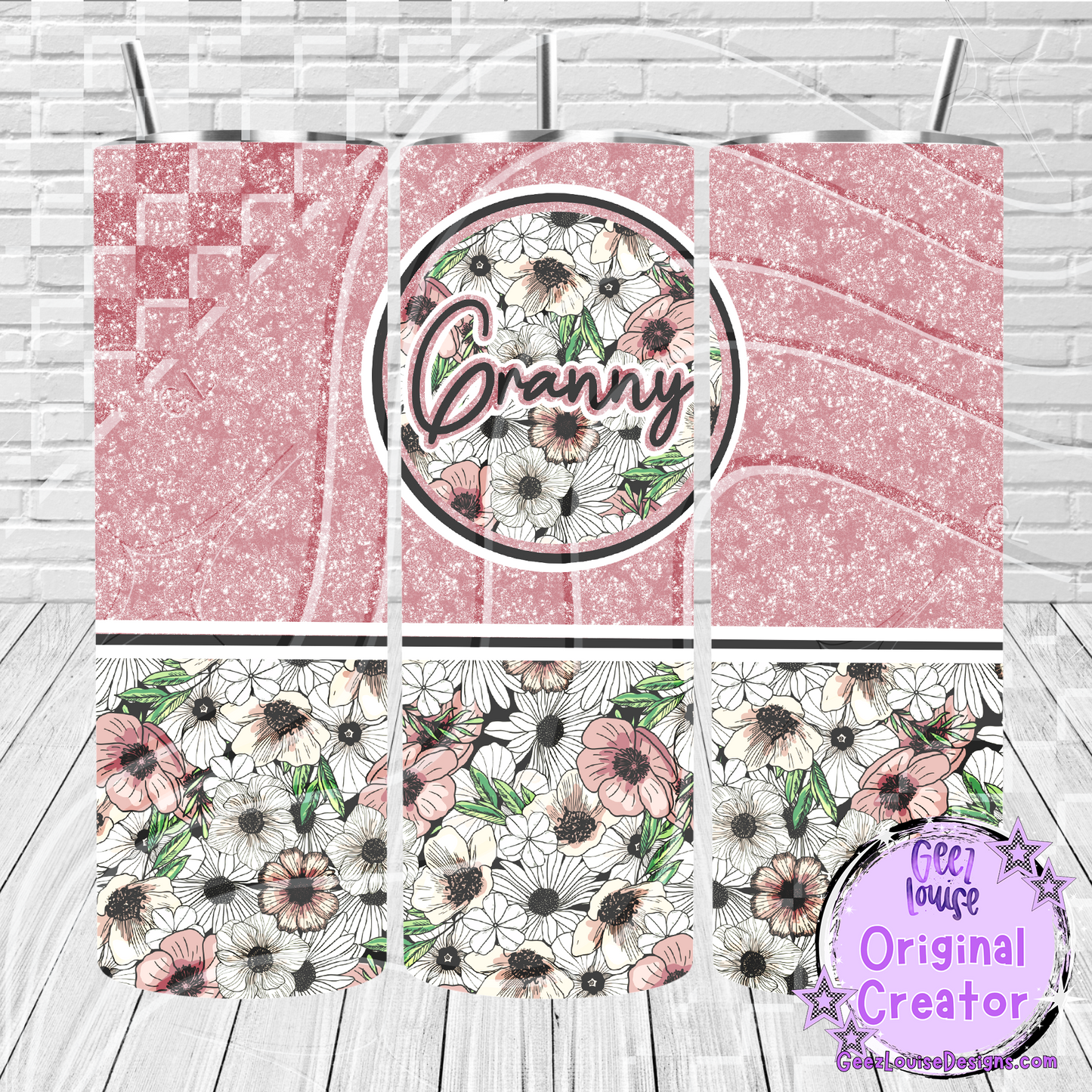 Floral Family tumbler wrap - Digital Download- PNG