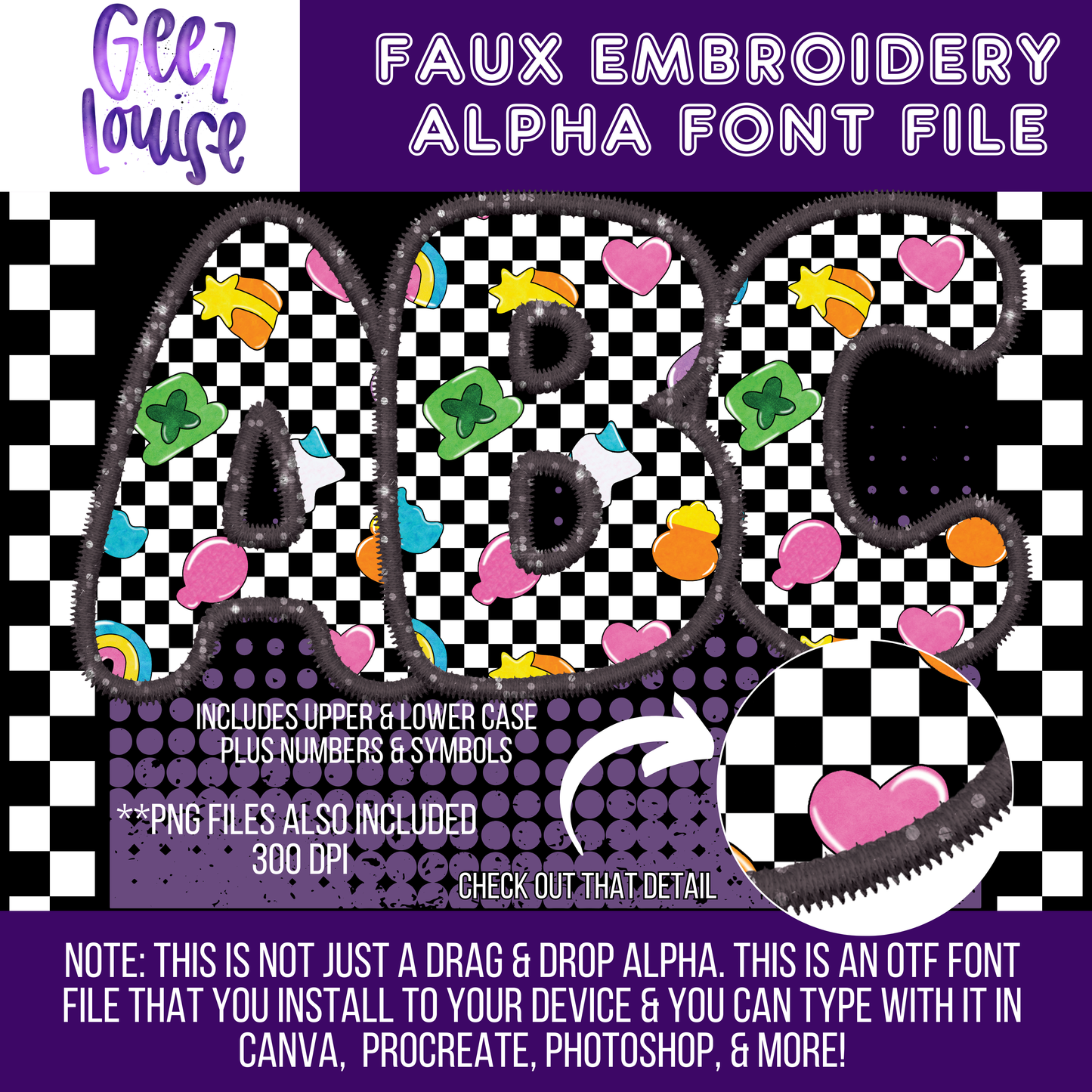 Lucky Charm - TYPEABLE OTF Font - Alpha Set - Digital Download- PNG