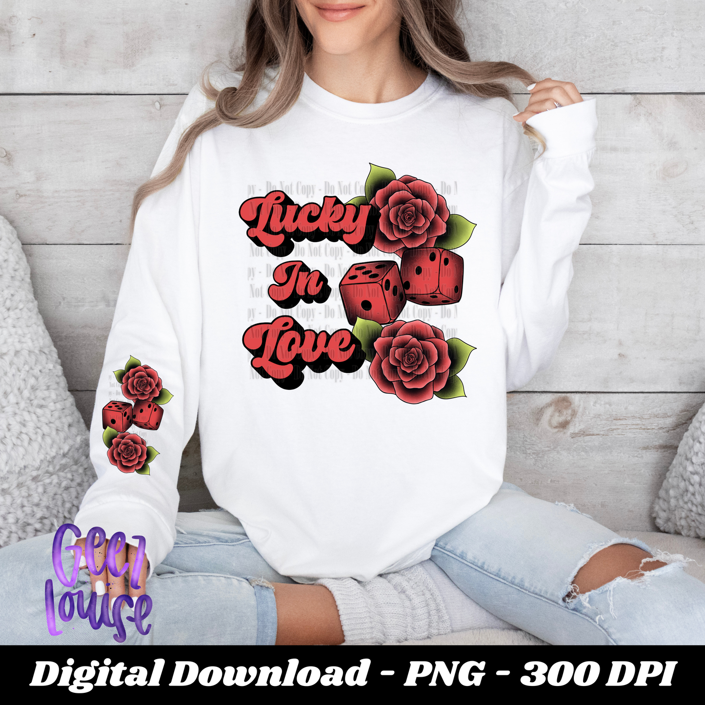 Lucky in love - Digital Download- PNG