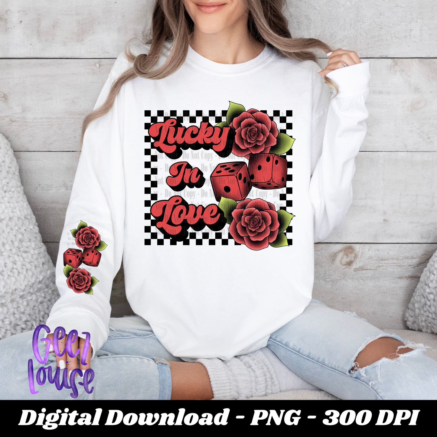 Lucky in love - Digital Download- PNG