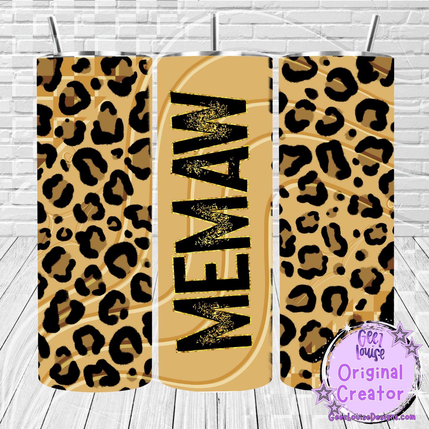 Leopard Print tumbler - Digital Download- PNG