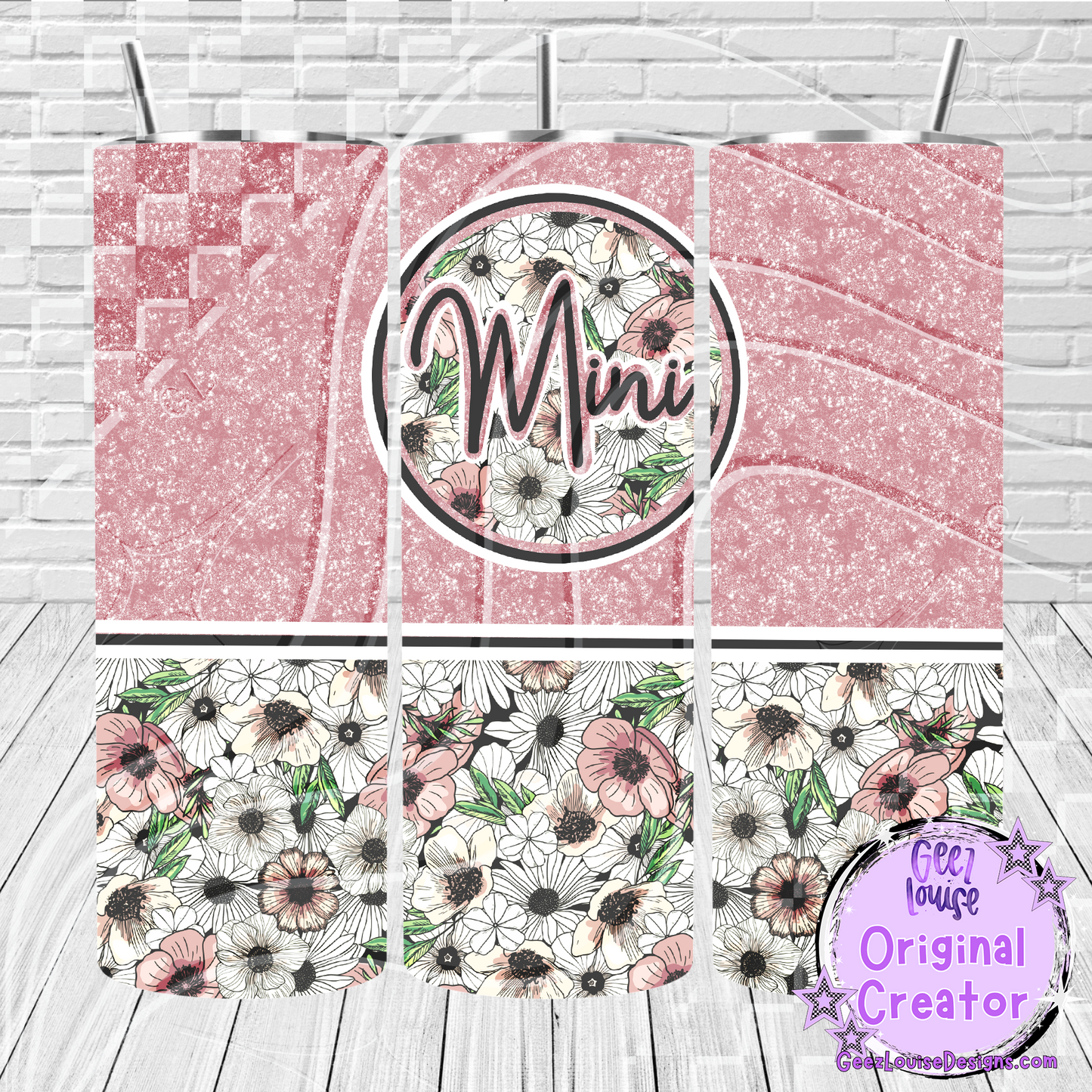 Floral Family tumbler wrap - Digital Download- PNG