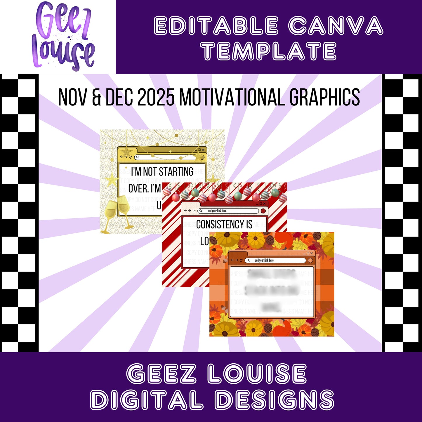 NOV & DEC 2025 Motivational Monday graphics