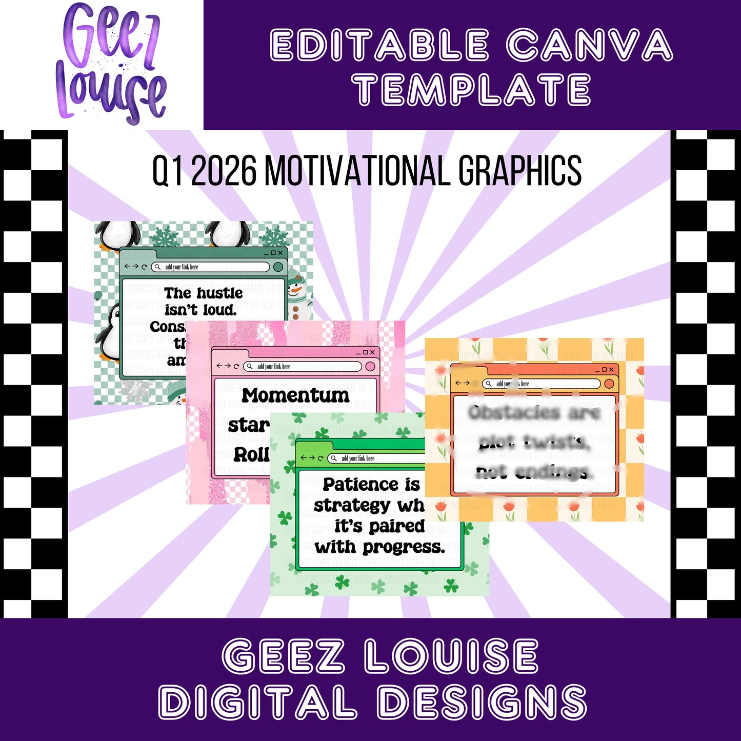 Q1 2026 Motivational Canva Template Pack
