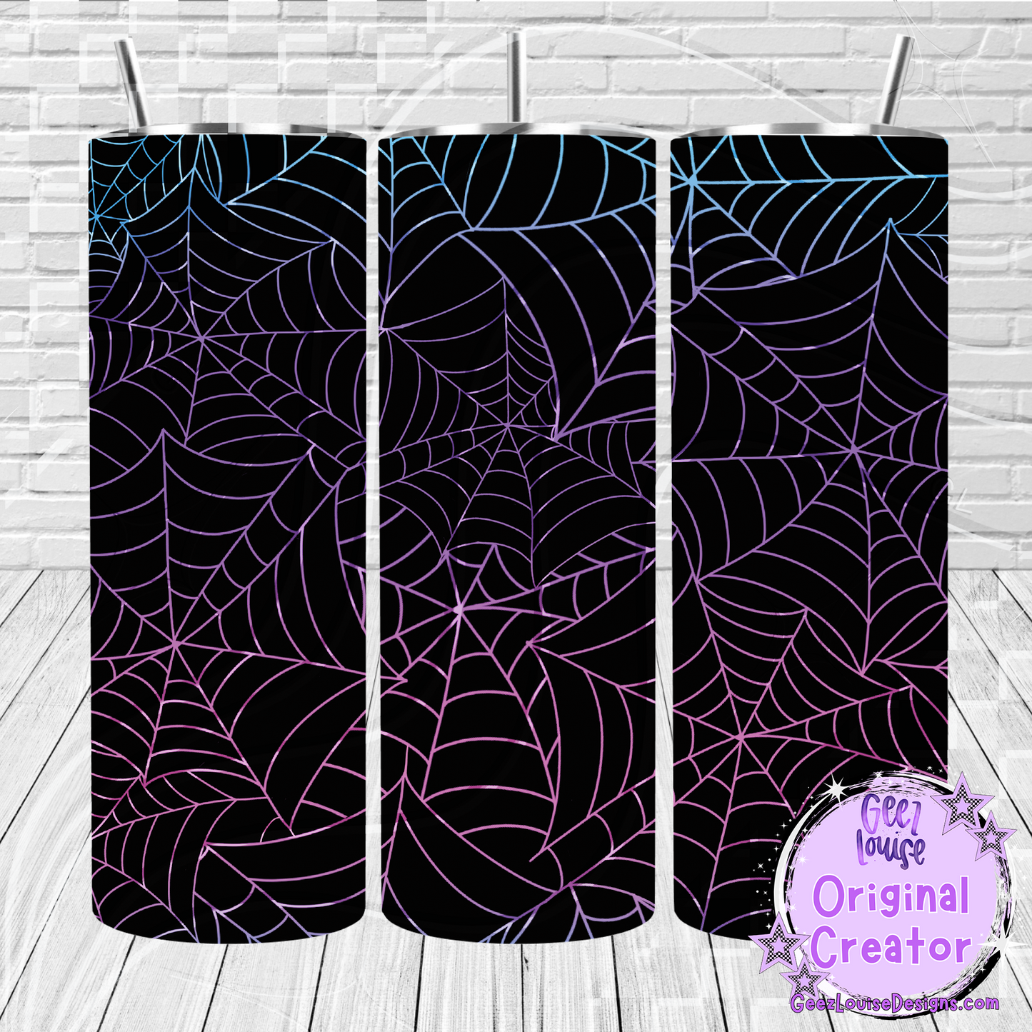 Pastel Spiderweb Tumbler Wrap – 20oz Skinny Digital Download