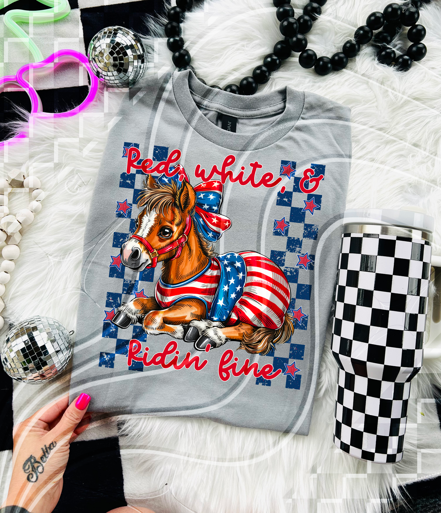 Ridin’ Fine – Patriotic Pony PNG