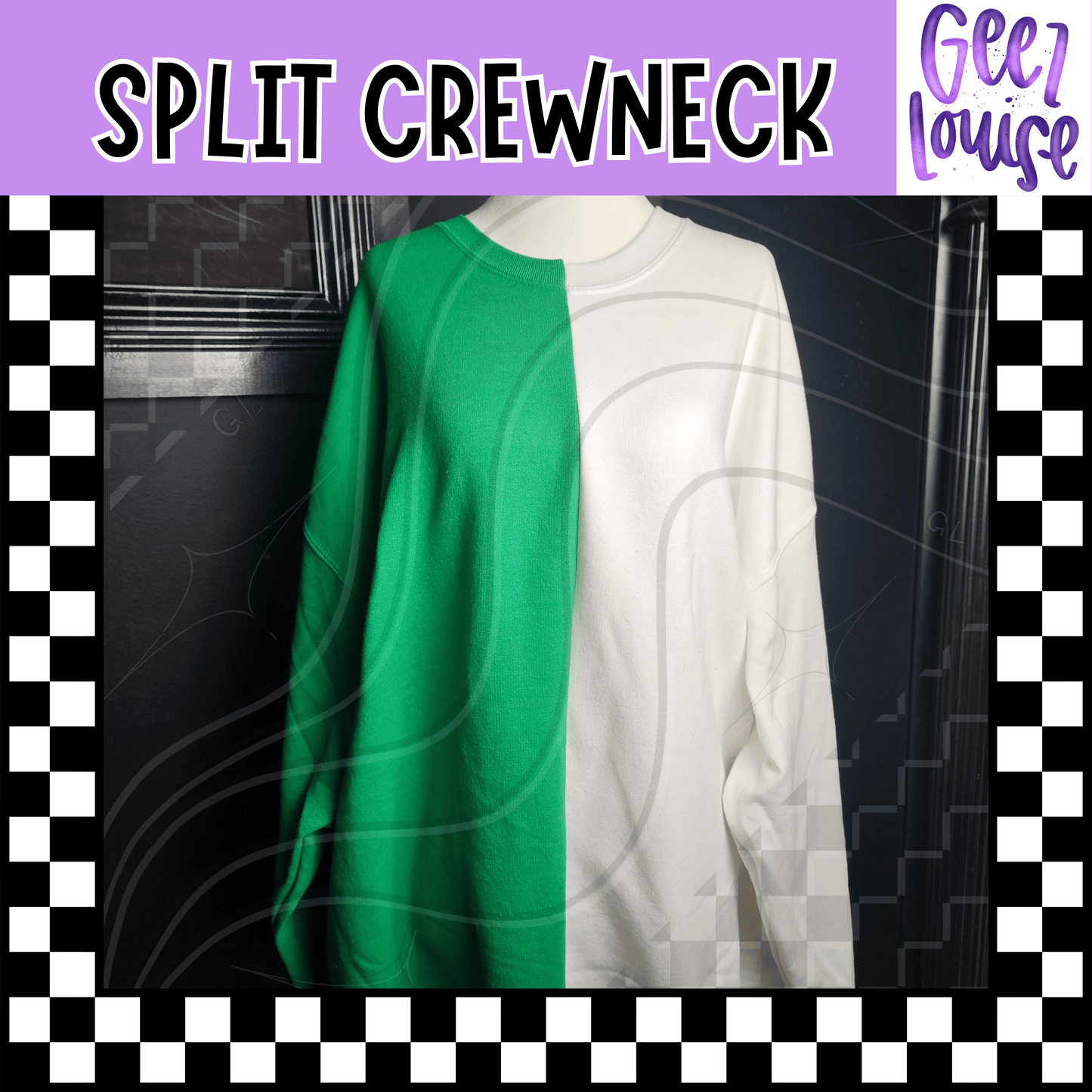 Irish Green & White Gildan 2-Tone Crewneck Sweatshirt - 2XL