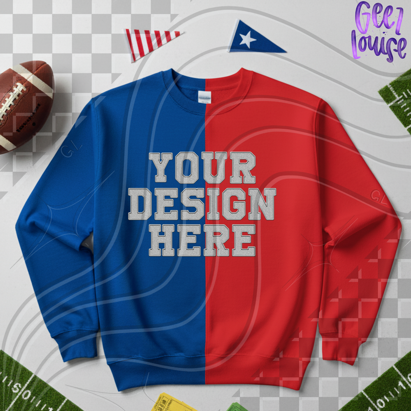 Split Sweatshirt Sports Mockup