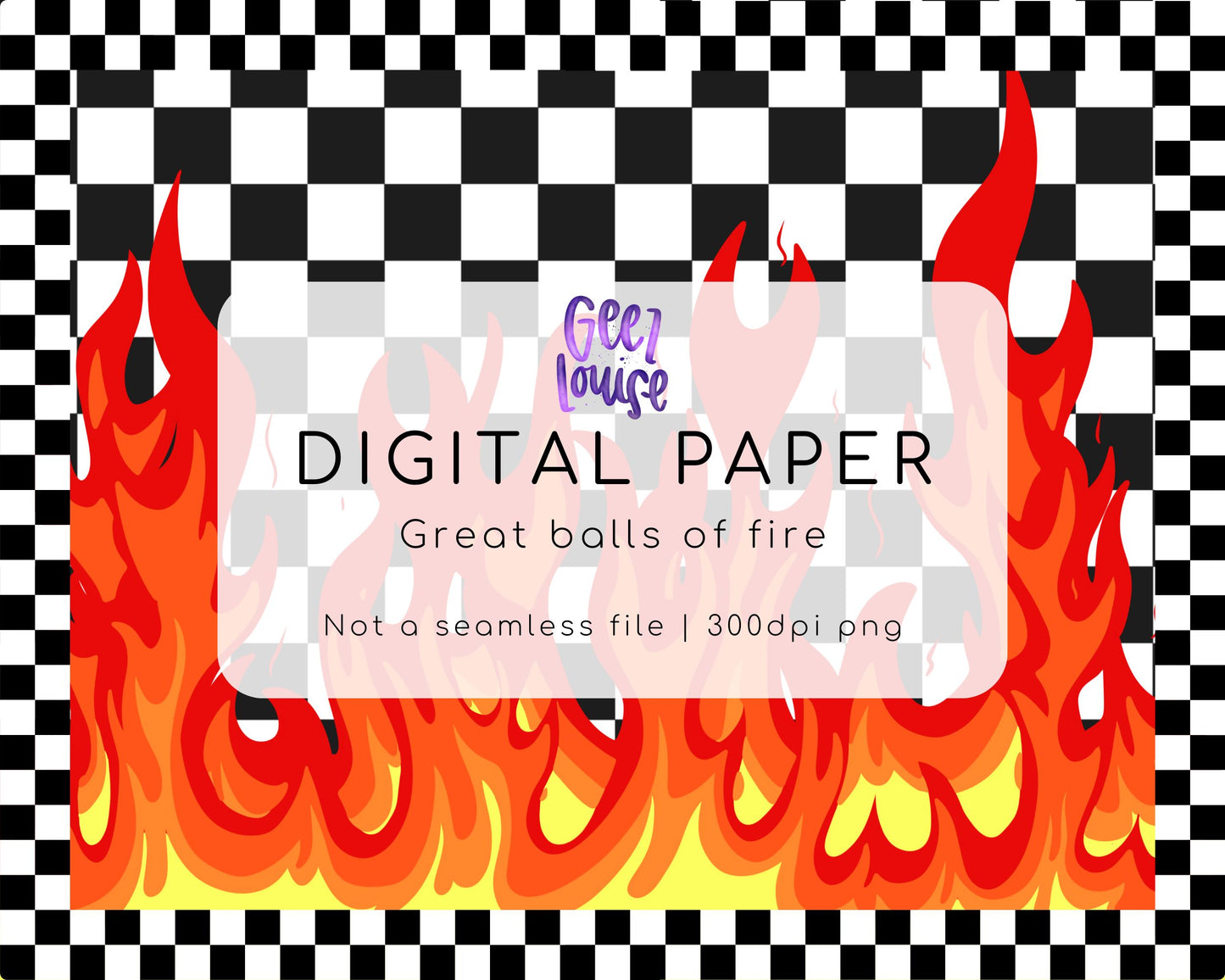 Great Balls of Fire background digital paper- Digital Download- PNG