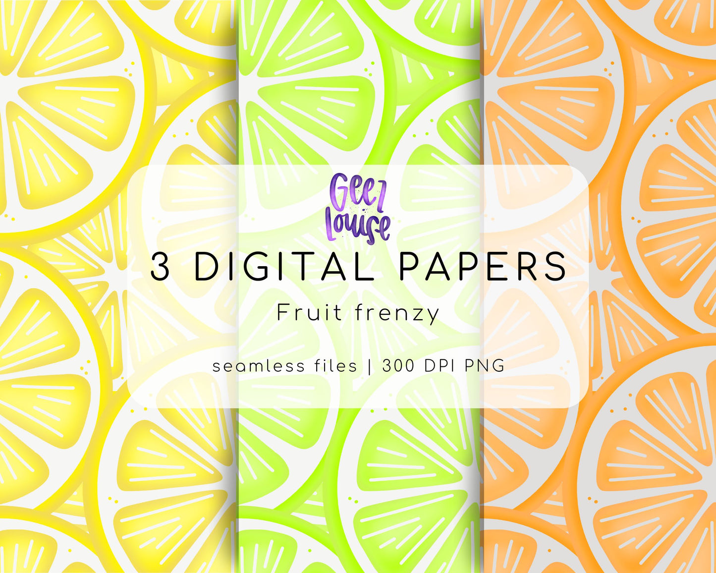 Fruit Frenzy seamless background digital paper pack- Digital Download- PNG
