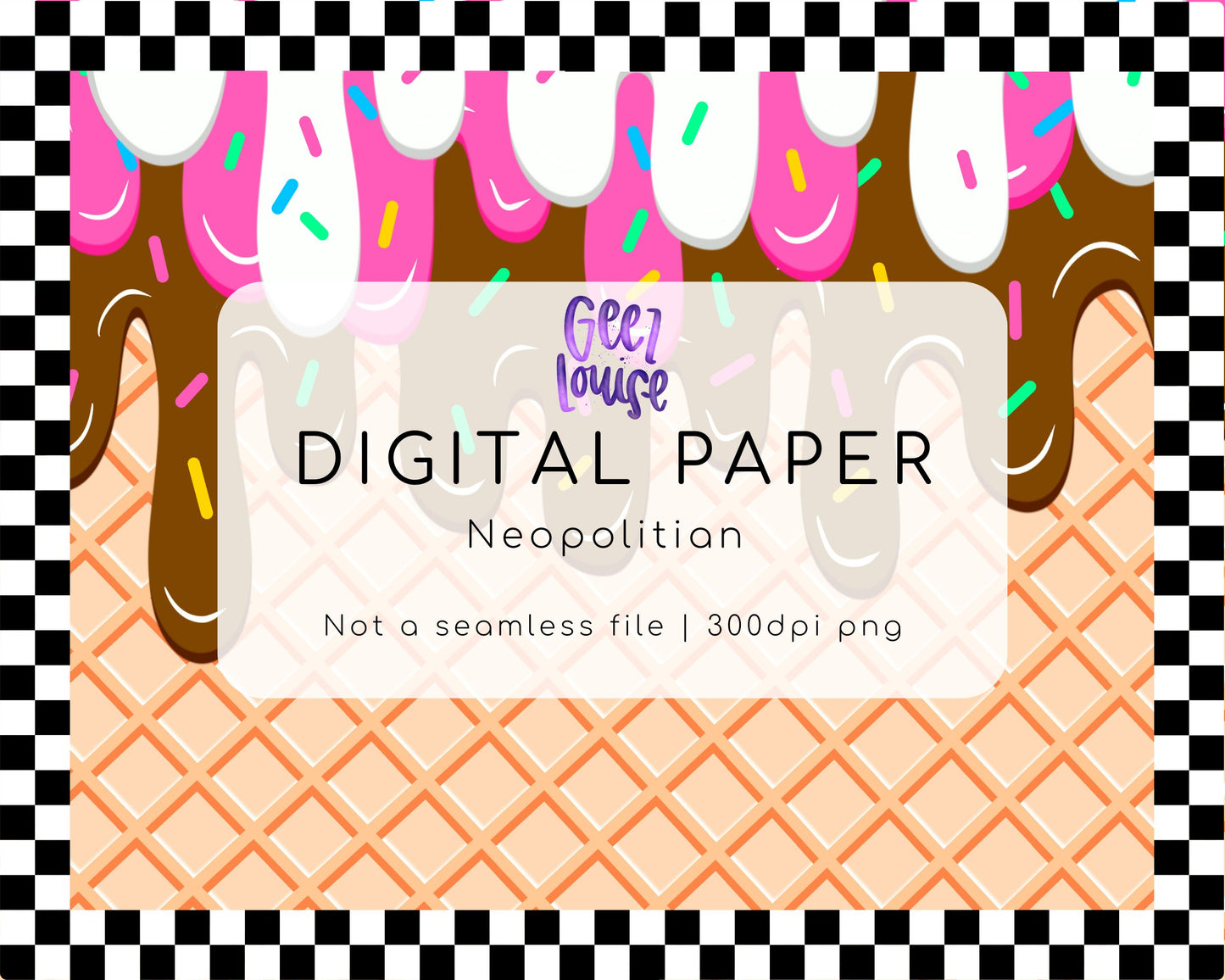 Neapolitan Drip background digital paper- Digital Download- PNG